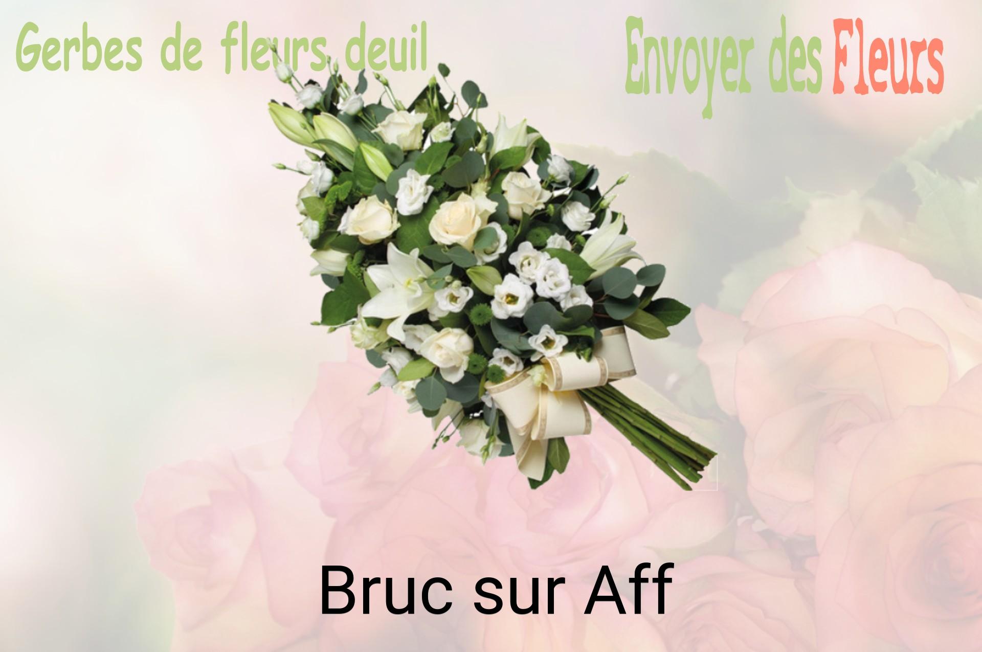 Gerbe de fleurs de deuil livrée à Bruc-sur-Aff
